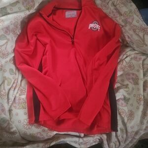 Ohio State Women's Red Quarter-Zip Pullover Hoodie